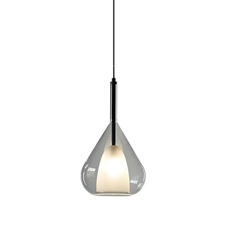 ZOWALA - Minimalist Bedroom Teardrop Clear Glass Pendant Light Image - 7