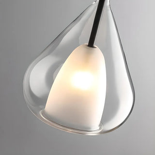 ZOWALA - Minimalist Bedroom Teardrop Clear Glass Pendant Light Image - 8