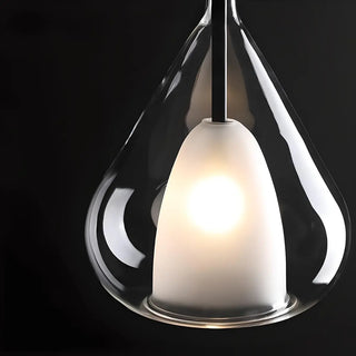 ZOWALA - Minimalist Bedroom Teardrop Clear Glass Pendant Light Image - 10