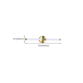 Minimalist Gold Linear LED Metal Vanity Light Fixture Zawala #size