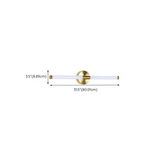 Minimalist Gold Linear LED Metal Vanity Light Fixture Zawala Image - 12