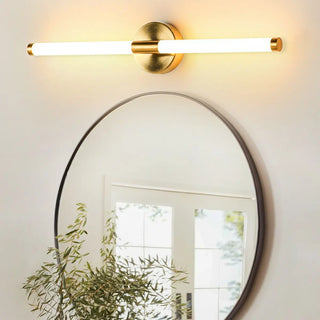 Minimalist Gold Linear LED Metal Vanity Light Fixture Zawala Image - 2