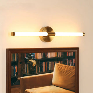 Minimalist Gold Linear LED Metal Vanity Light Fixture Zawala Image - 3