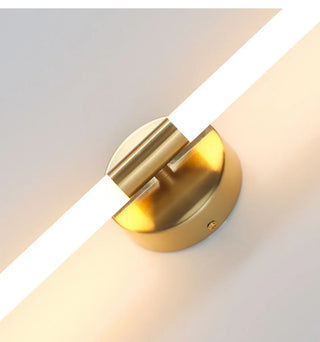 Minimalist Gold Linear LED Metal Vanity Light Fixture Zawala Image - 7