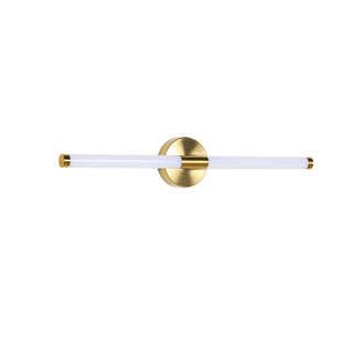 Minimalist Gold Linear LED Metal Vanity Light Fixture Zawala Image - 9