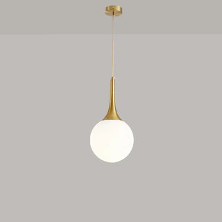 ZOWALA - Minimalist Globe Glass Restaurant Gold Pendant Light Image - 4