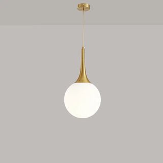 ZOWALA - Minimalist Globe Glass Restaurant Gold Pendant Light Image - 5