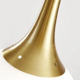 ZOWALA - Minimalist Globe Glass Restaurant Gold Pendant Light Image - 9