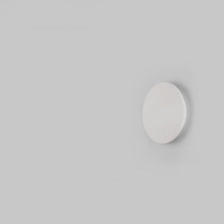 Modern Minimalist White Round Wall Sconce Image - 2