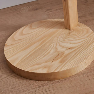 Natural White Barrel Wooden Minimalist Floor Lamp Zawala Image - 8