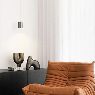 ZOWALA - Minimalist Cylinder Aluminum Jar Pendant Light Bedroom Image - 11