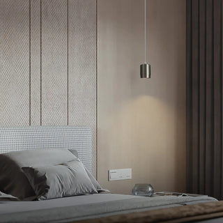 ZOWALA - Minimalist Cylinder Aluminum Jar Pendant Light Bedroom Image - 2