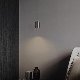 ZOWALA - Minimalist Cylinder Aluminum Jar Pendant Light Bedroom Image - 4