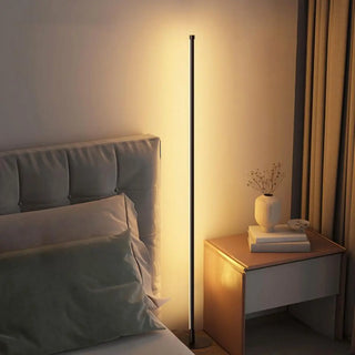 ZOWALA - Minimalist Slim Black Linear LED Floor Lamp Image - 1