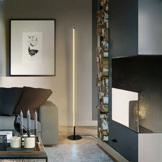 ZOWALA - Minimalist Slim Black Linear LED Floor Lamp Image - 3