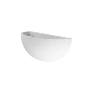 Minimalist Uplight White Half Moon LED Wall Sconce Zawala Image - 11