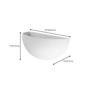 Minimalist Uplight White Half Moon LED Wall Sconce Zawala #size