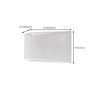 Minimalist Uplight White Half Moon LED Wall Sconce Zawala Image - 14