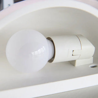 Minimalist Uplight White Half Moon LED Wall Sconce Zawala Image - 9