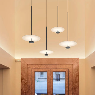 ZOWALA - Modern Black UFO Disc Acrylic Dining Room Pendant Light Image - 1