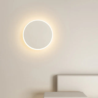 ZOWALA - Minimalist White Round LED Acrylic Wall Sconce Image - 1