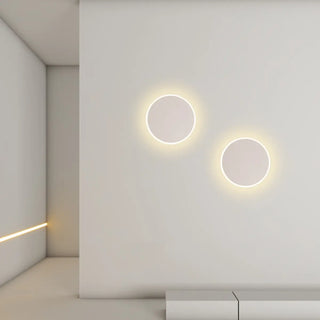 ZOWALA - Minimalist White Round LED Acrylic Wall Sconce Image - 2