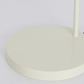 White Pleated Shade Minimalist Curved Floor Lamp Zawala Image - 7