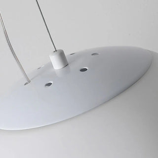 ZOWALA - Minimalist Geometric Round Glass White Bedroom Pendant Light Image - 6