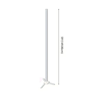 White Minimalist Linear LED Tripod Metal Floor Lamp Zawala Image - 7