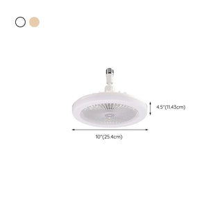 White Minimalist Contemporary Round Ceiling Fan Light Zawala #size