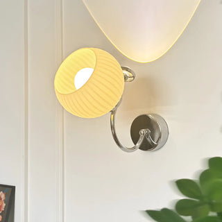 Modish Chrome Finish Globe Glass Reading Wall Lamp Zawala Image - 10