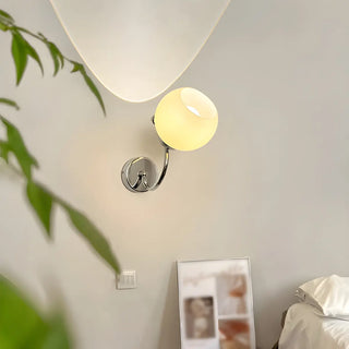 Modish Chrome Finish Globe Glass Reading Wall Lamp Zawala Image - 11