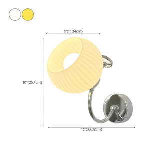 Modish Chrome Finish Globe Glass Reading Wall Lamp Zawala #size