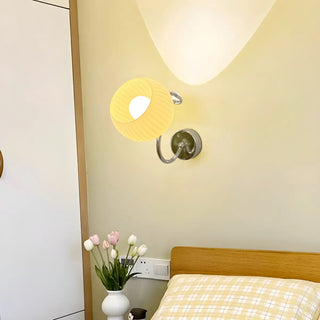Modish Chrome Finish Globe Glass Reading Wall Lamp Zawala Image - 2