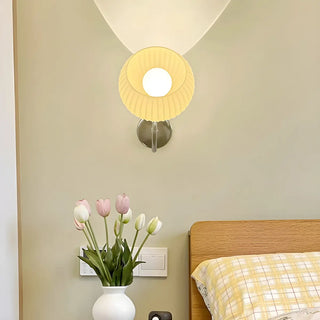 Modish Chrome Finish Globe Glass Reading Wall Lamp Zawala Image - 3
