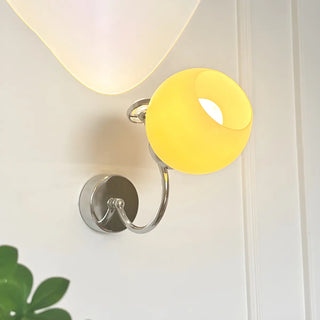 Modish Chrome Finish Globe Glass Reading Wall Lamp Zawala Image - 4