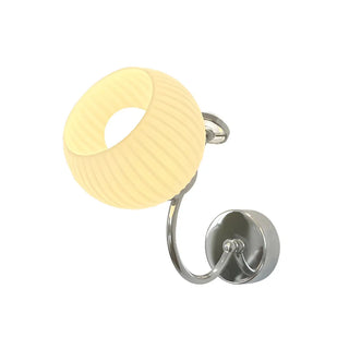 Modish Chrome Finish Globe Glass Reading Wall Lamp Zawala Image - 5