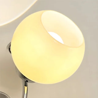 Modish Chrome Finish Globe Glass Reading Wall Lamp Zawala Image - 7