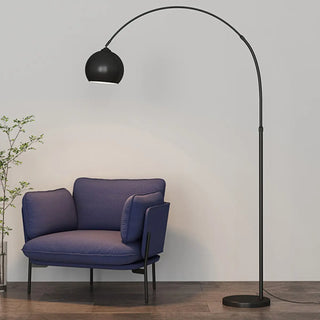 Modern Adjustable Chrome Dome LED Arc Floor Lamp Zawala Image - 2