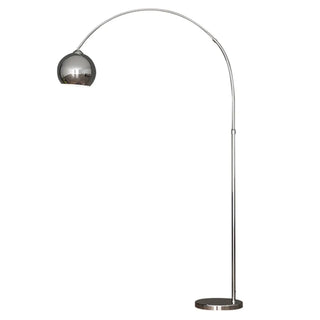 Modern Adjustable Chrome Dome LED Arc Floor Lamp Zawala Image - 4