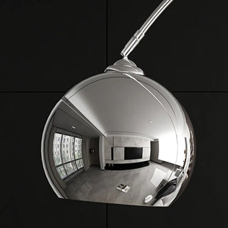 Modern Adjustable Chrome Dome LED Arc Floor Lamp Zawala Image - 5