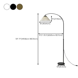Adjustable Classic Cone Arched Metal Floor Lamp Zawala #size