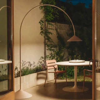Outdoor Arc Wide Cone Metal Modern Floor Lamp Zawala Image - 1