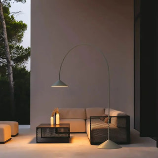 Outdoor Arc Wide Cone Metal Modern Floor Lamp Zawala Image - 2