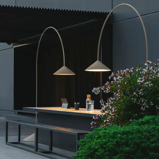 Outdoor Arc Wide Cone Metal Modern Floor Lamp Zawala Image - 3