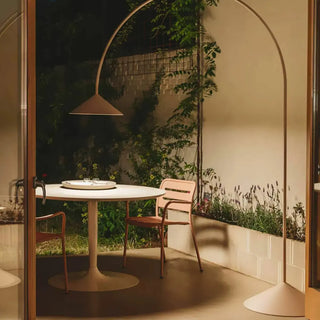 Outdoor Arc Wide Cone Metal Modern Floor Lamp Zawala Image - 4