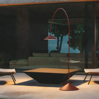 Outdoor Arc Wide Cone Metal Modern Floor Lamp Zawala Image - 5