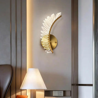 Modern Artistic Gold Leaf LED Wall Sconce Zawala Image - 1