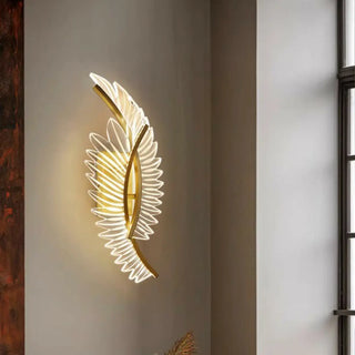 Modern Artistic Gold Leaf LED Wall Sconce Zawala Image - 15