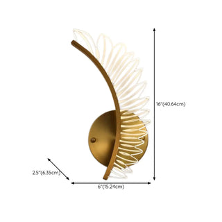 Modern Artistic Gold Leaf LED Wall Sconce Zawala Image - 17